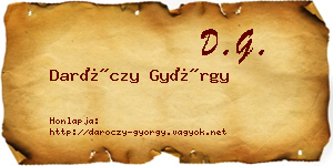 Daróczy György névjegykártya