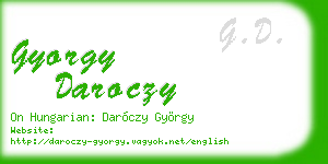 gyorgy daroczy business card