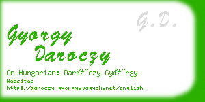 gyorgy daroczy business card